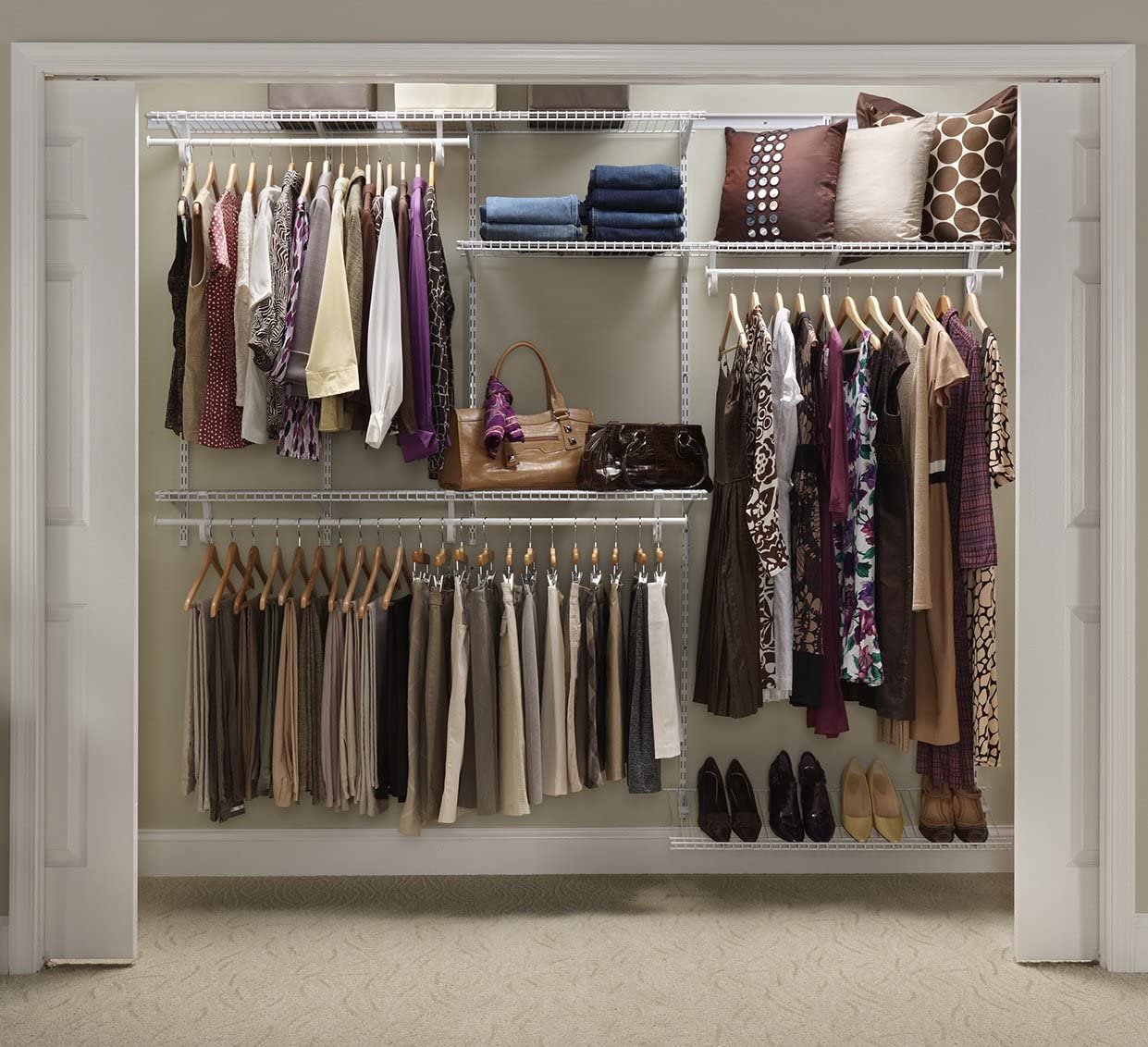 Wire shelving closet install